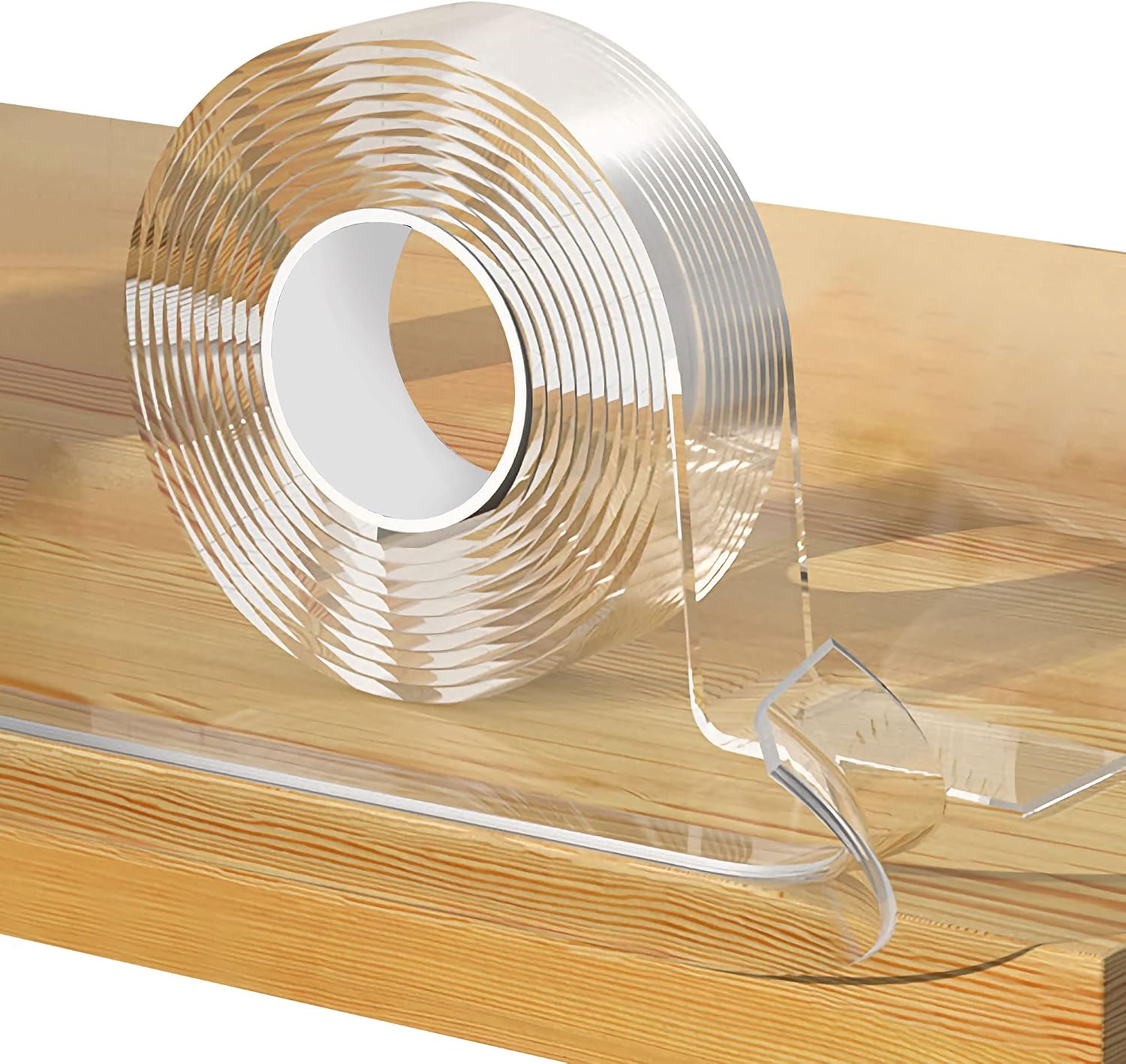 Loiion 1m Protector Esquinas Pared, Transparente Protector Muebles Bebe, Pre-Adhesivo Extra Fuerte Cinta Nano Tape, Multifuncional Protectores para Esquinas y Bordes (1mm de Grosor)