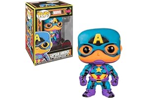 Funko POP! Marvel: Black Light - Captain America - Marvel Comics - Collectable Vinyl Figure - Gift Idea - Official Merchandise - Toys for Kids & Adults - Comic Books Fans