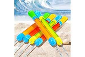 SRJEQC 6 Pièces Pistolet a Eau,Pistolet à Eau 42-70cm,Pistolet Eau Ajustable,Fusil a Eau jusqu'à 6-7 mètres,Water Gun pour Piscine, Jardin, Plage, Fête