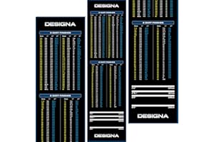 Designa Darts Mat Checkouts Tapis de fléchettes Ultra résistant avec Dos antidérapant