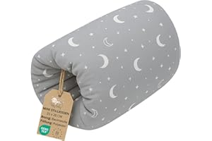 Totsy Baby Cuscino allattamento per bebe 20 cm - Cuscini a manica o a bracciale per l'alimentazione neonato piccolo cuscinetto per bambini o bambina Oeko-Tex Lune