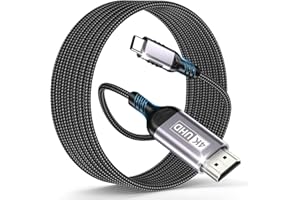lalasis USB C auf HDMI Kabel 1.8M,USB C HDMI 4K UHD Kabel Thunderbolt 3/4 Kompatibel für i Phone 15 Pro/Max,MacBook Pro/Air,iMac,iPad Pro/Air,Samsung Galaxy S23/S22/S10,Huawei P40/P30,Dell XPS Grau