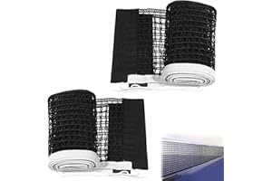 AUDIO FREQUENCY% 2 Pièces 180cm Filet de Ping-Pong Filet de Tennis de Table Professionnel Portable Filet de Ping-Pong en Polyester pour Remplacer Filet de Tennis de Table Cassé, pour Entraînement de Compétition et Jeu