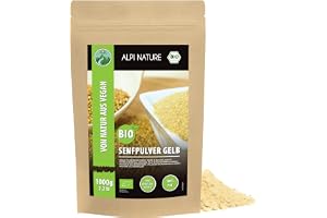 Alpi Nature Senapspulver Gult Vitt BIO 1kg, Ekologiskt Senap Pulver, Malda Vita Gula Senapsfrön