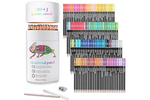 KALOUR 120 Colouring Pencils,Artists Soft Core with Vibrant Color,Ideal for Drawing Sketching Shading,Coloring Pencils for Adults Beginners