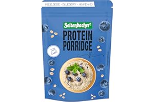 Seitenbacher Porridge Mirtillo - La tua colazione calda con 30% di proteine I senza grano I (1 x 500 g)