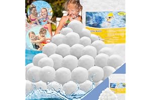 NINGESHOP Balle Filtrante Piscine, 800g Balles Filtrantes pour Remplace 28kg de Sable Filtration Piscine, Réutilisables Boules de Filtre de Piscine Convient Aux Systèmes de Filtration pour Piscine