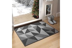 COLOR&GEOMETRY Color G Zerbino da Esterno, Zerbino Ingresso Casa, Tappetini Trappole Sporco, Tappeto Antiscivolo e Lavabile per Esterno, Interno, Cucina, Giardino, Cortile - 50 x 80 cm, Nero