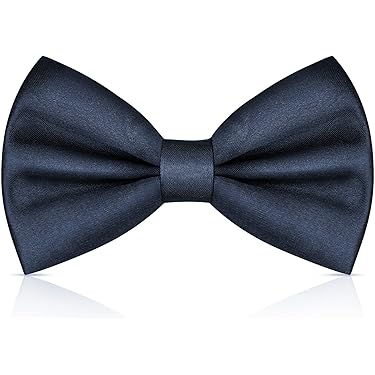 Kajeer Vlinderdas voor heren, voor bruiloft, feest, effen, instelbaar, smoking, nobel, zijde, voorgebonden formele vlinderdas, wit, Einfarbig