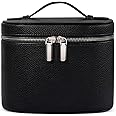 honitty Makeup Bag, Travel Make Up Bags with Compartments and Handle, Portable Cosmetic Organizer Case, black
