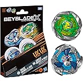 Beyblade X, Circle Ghost 4-60LR UX and Hack Viking 4-55O UX, Double Pack Takara Tomy with 2 Right Rotate Tops, Battle Tops Se