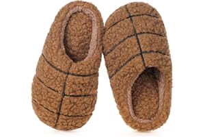 Gaatpot Chaussons de Maison Enfant Fille Pantoufles en Peluche Coton Garcon Chaussures Chaudes Doublés Thème des Ballon Hiver d'Intérieur Antidérapants 22-39EU