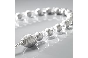 Alan Symonds Earle Beaded Rope Curtain Tie Back, Silver