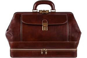 Time Resistance Sac Médecin en Cuir avec Serrure à Clé Design Vintage pour Médecin