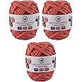 NESTNHAVEN Creative Cotton T-Shirt Yarn Carpet, Knitting Yarn for Hand Knitting DIY Bags, Baskets, Blanket, Cushion Crocheting Projects 200 GMS (Terracotta Red) | (300 Gm)