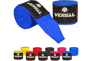 VERSAL Boxing Hand Wraps 4-Meter Inner Gloves Bandages Wrist Support Wraps Under Mitts Knuckle Fist Protector MMA Muay Thai Kickboxing Handwraps for Martial Arts Training Gym Workout | Men & Women