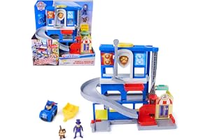 Paw Patrol Playset SrchAndResc HQ | Höjd 30,4 cm, roterande hiss, ramp, humdinger och kattunge, vagn ingår, inbyggt fodral