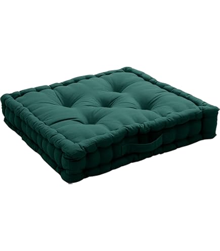 Coussin De Sol Twily Sauge 50x50x10 Cm - Coton/Polyester Recyclé, Écologique Et Confortable | Douceur D'Intérieur