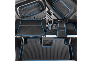 Arcoche Tappetini per baule e tappetini per piedi per Tesla Model 3 2025 2024 TPE Tappetini per baule per tutte le stagioni per Model 3 Highland Accessori (set da 6 pezzi)