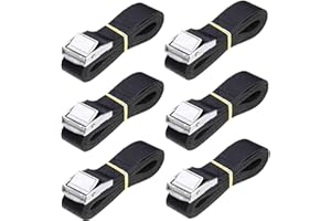 AMTAKE Tie Down Straps 6 Pack Heavy Duty Tensioning Belts 2m Lashing Straps Cam Buckle Tie Down for Motorcycles Trucks Cargo Bicycles Car Luggage Trailer