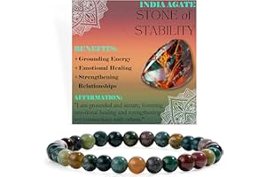 Bivei Perlenarmband für Frauen 6mm Halbedelstein dehnbarer elastischer Schmuck Yoga Geschenke