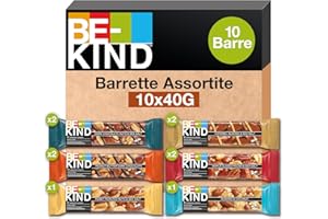 BE-KIND Barretta, Confezione Mista in 6 Gusti diversi, Snack Senza Glutine, 1 Confezione x 10 Barrette da 40 gr