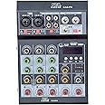kh Digital Audio Mixer 4 Channel Mini Digital Audio Mixer DJ Controller Mini Karaoke Mixer USB/BT Effects Interface Mixer Audio Interface Channels Mini Audio Interface For Recording (4 Channel), Black