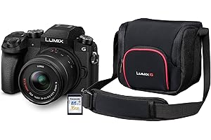 Panasonic Lumix G70KA Starterkit 16 MP, 4K Video, 7,5 cm (3 Zoll) Touchscreen, WiFi, NFC (inkl. 16 GB SD Karte und Tasche)