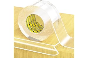 ‎MILEQEE MILEQEE Clear Edge Protector Strip, 45mmx 4m, Scharfe Kante Wrap Cover Tape, selbstklebend Schutz Stoßfänger Guards für Schrank Tür Schreibtisch Glas Tisch Bett Möbel, Küche Arbeitsplatte, wasserdicht