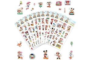 VIYAAN Enfants Stickers, 12 Feuilles D'autocollants 3D Gommettes, Cartoon Sticker, Pour ordinateur portable, skateboard, bagages