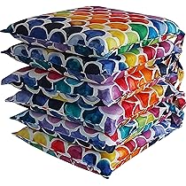 LARA MORADA - Set 2 Cuscini Coprisedie Cucina, Con Volant