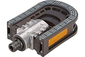 Prophete Bicycle pedals, folding pedals, foldable on both sides, non-slip tread, with reflectors, StVZO approved