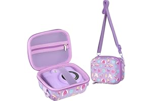 Leayjeen Funda Protectora para Cámara de Fotos Instantánea Infantil Compatible con HiMont/GREENKINDER/TOYOGO/Mulvin, Navidad Cumpleaño Regalos para niños (Solo Funda) Morado