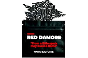 RED DAMORE 200 x Piedras para mechero, Pedernales universales para encendedores. Compatible con la mayoría de los encendedores - Negro
