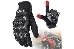 Wepai Guantes de moto homologados, guantes de moto para mujer y hombre, transpirable con pantalla táctil de dedo completo para guantes de moto cruzado, guante MTB hombre, para guantes de conducción, ciclismo, scooter