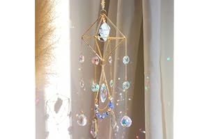 YeahBoom Acchiappasole Cristallo,Crystal Suncatcher,Appendere Vetro Acchiappa Sole,Pendenti Prismi Cristallo,Appeso Arcobaleno Prisma Finestra,Pendenti Suncatcher Decorazione per Casa Giardino Nozze
