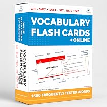 1500 Vocabulary Flash Cards for GRE GMAT TOEFL SAT IELTS CAT