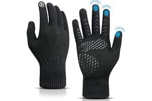 JOCOSA Winter Gloves for Men and Women, Touch Screen Gloves with Thermal Soft Knit Lining, Elastic Cuff