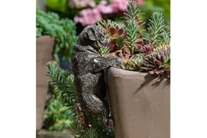Pot Buddies Handmade Pug Figure Plant Pot Hanger - Decorative Hanging Garden Ornament - Flower Planter Figurine
