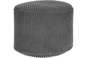 ‎DREAMROOTS DreamRoots Pouf Hocker - Hocker Rund Cord 50x50x35 cm - Couch Hocker Wohnzimmer - Sitzpouf Rund - Fußhocker Für Sessel - Sitzhocker Rund - Hocker Couch - Hocker Sofa