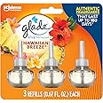 Glade PlugIns Refills Air Freshener, Scented and Essential Oils for Home and Bathroom, Hawaiian Breeze, 2.01 Fl Oz, 3 Count