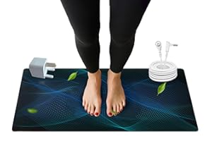 ATE HEALTH Grounding Mat for Desk, Earthing Mats for Sleep Improvement, Pain Relief, Earth Connected Therapy. Grounding Pads with 15ft Cord, Indoor Grounded for Body Balance & Wellness Support(26x10inch)