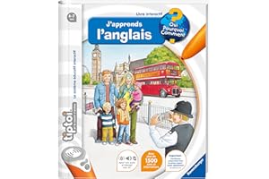 Ravensburger - tiptoi® - Livre interactif - J'apprends l'anglais - Jeu éducatif électronique, sans écran - A partir de 4 ans - version française - 13099003