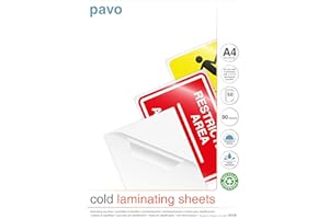 Pavo - Samoprzylepna folia do laminowania na zimno bez laminatora A4 90 mikronów (opakowanie 50 sztuk) 8001088