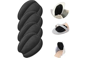 Oruola 2 Paare Fersenpolster Schuhe,Utschfeste Zungenpolster für lose Schuhe,Zungenpolster Schuh,Filz Schuhpolster für Damen und Herren,Vorfuß Einlegesohlen,Anpassbare Schuh-Passform,Schwarz