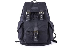 Gootium Canvas Backpack - Vintage Outdoor Rucksack Travel Day Pack
