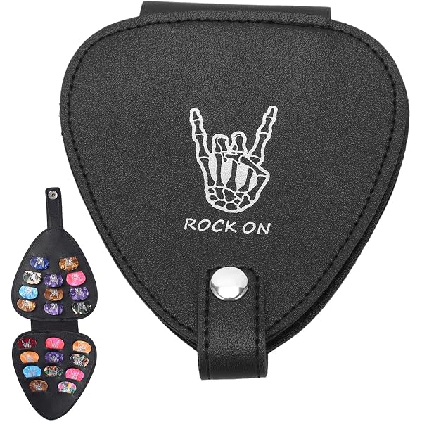 Personalisierte Gitarren-Pick-Tasche Aus Vintage-Leder - Für Bis Zu 18 Plektren