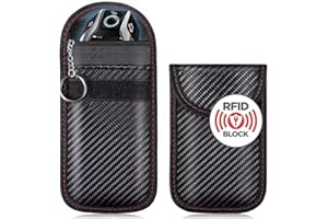 Usmlicer 2 Pochette Clé Voiture,Etui Anti RFID Signal Faraday Pochette Sac,Pochettes Blocage Signal, Protection Antivol Anti Piratage de Télécommande Véhicule​, Taille Universelle 13.5cmx8.5cm