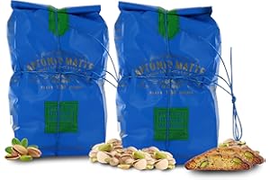 ANTONIO MATTEI PREMIATA FABBRICA DI BISCOTTI Cantucci con Pistacchi e Mandorle, Biscotti con Frutta Secca, Sacchetto 250g (Confezione da 2 Pezzi)