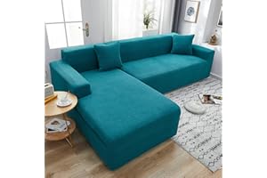 ‎WULTNICEW WULTNICEW Sofabezug Ecksofa L Form Jacquard Stretch Sofa Überzug Universal Couchbezug Für 1/2/3/4 Sitzer（L Form Ecksofa Erfordert Zwei）